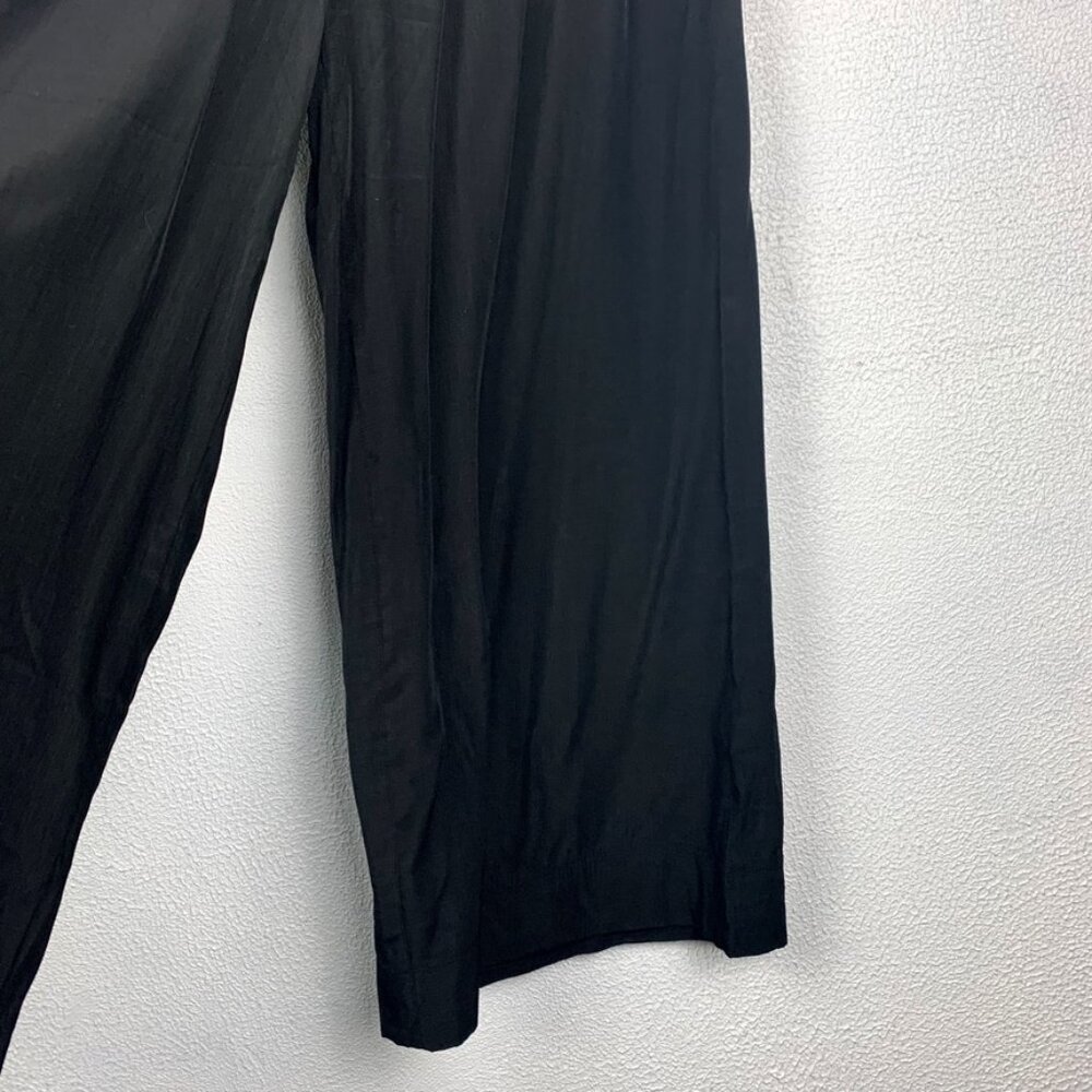 mer sea | Tulum Wide Leg Lightweight Pant Black - Picture 3 of 7